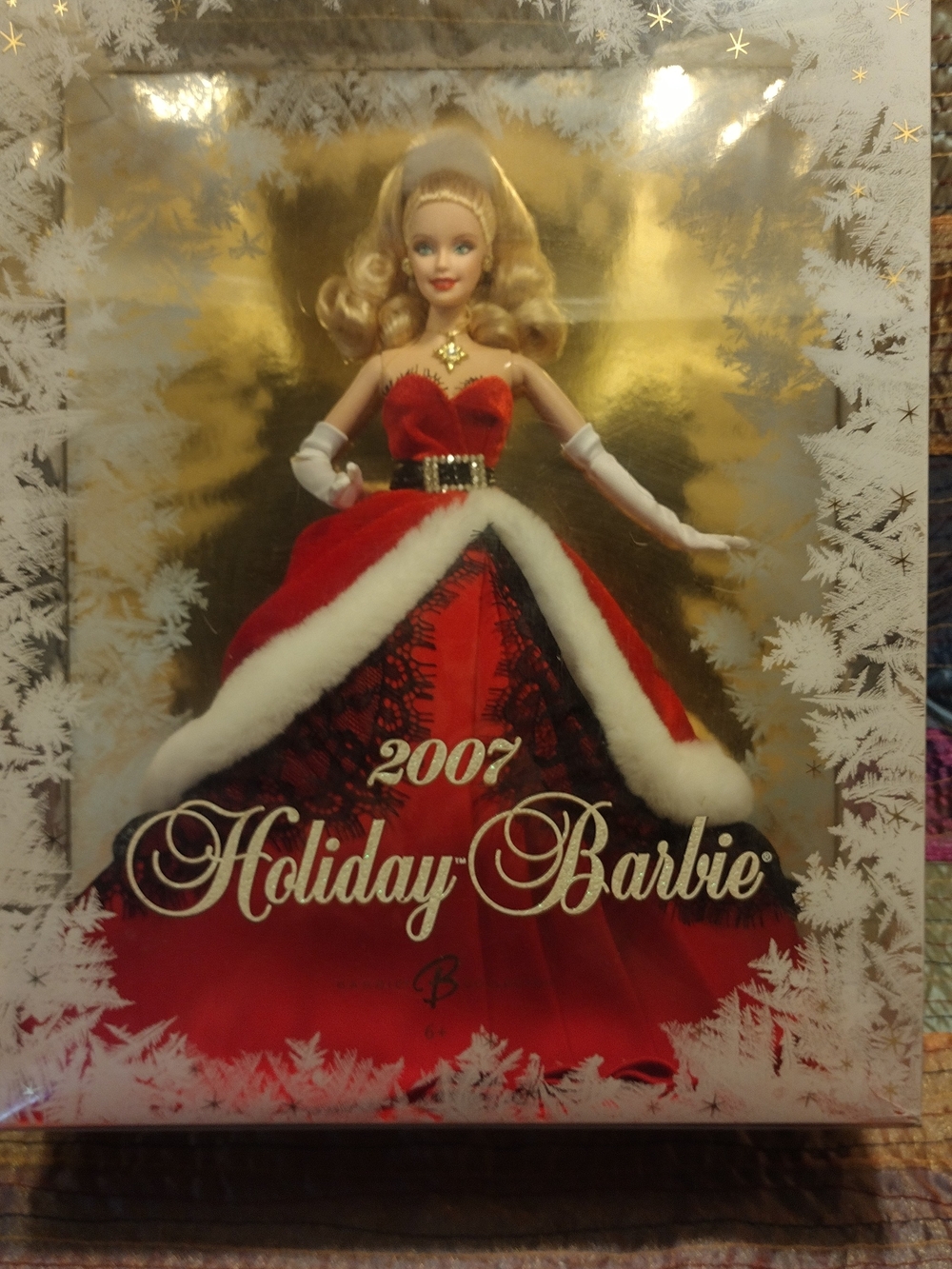 Barbie Red and White Holiday Gown Doll - Barbie 2007